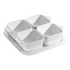 Ceramique, 5-pcs square Ceramic Appetiser set pure-white, small 1
