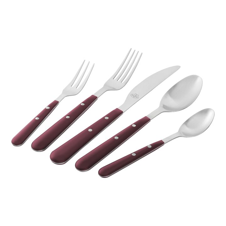 Avola, 20-pc, Matte, Flatware Set, Red, large 1