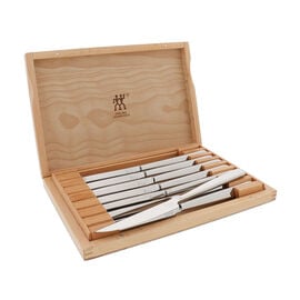 ZWILLING Steak Sets, 8-pc, Stainless Steel Steak Knife Set with Wood Presentation Case  
