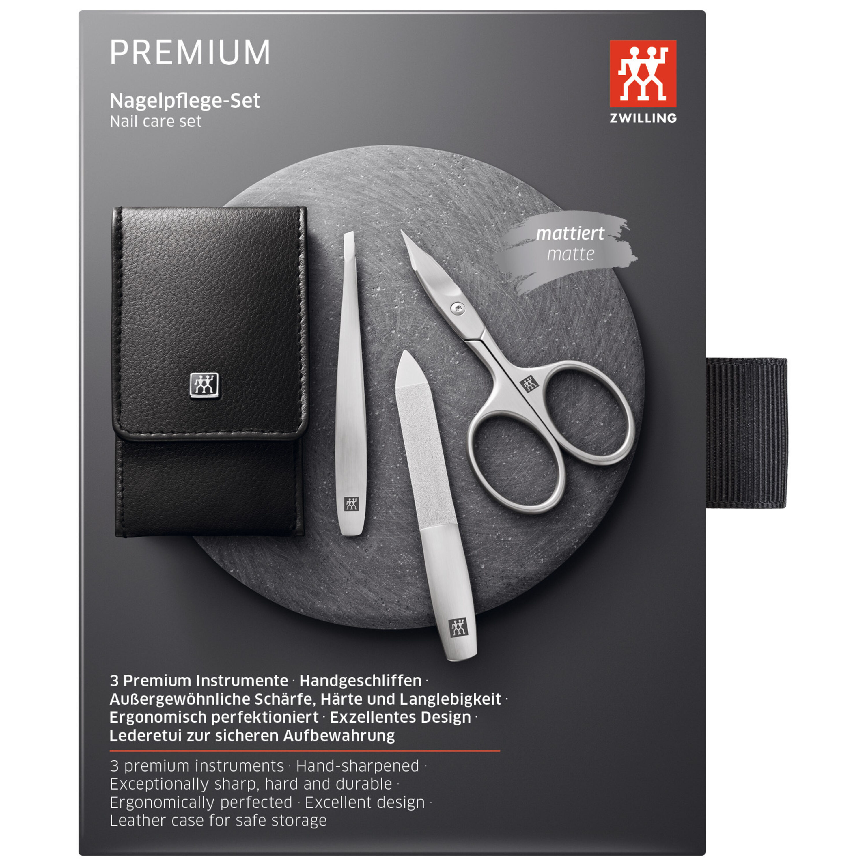 ZWILLING PREMIUM Manikür Seti | napa deri | 3-parça satın al