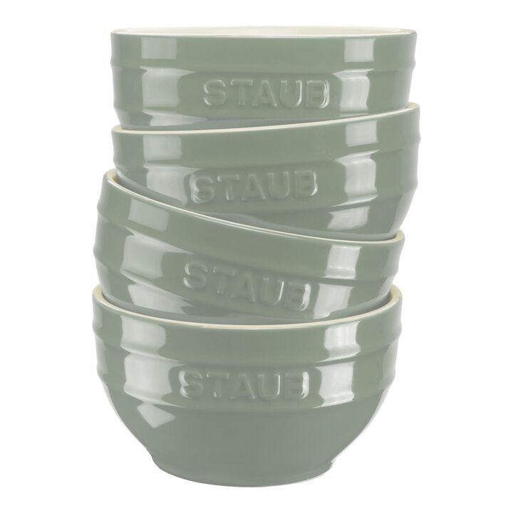 Ceramique, Schüssel Set 14 cm / 4-tlg, Eukalyptus, Keramik, large 1