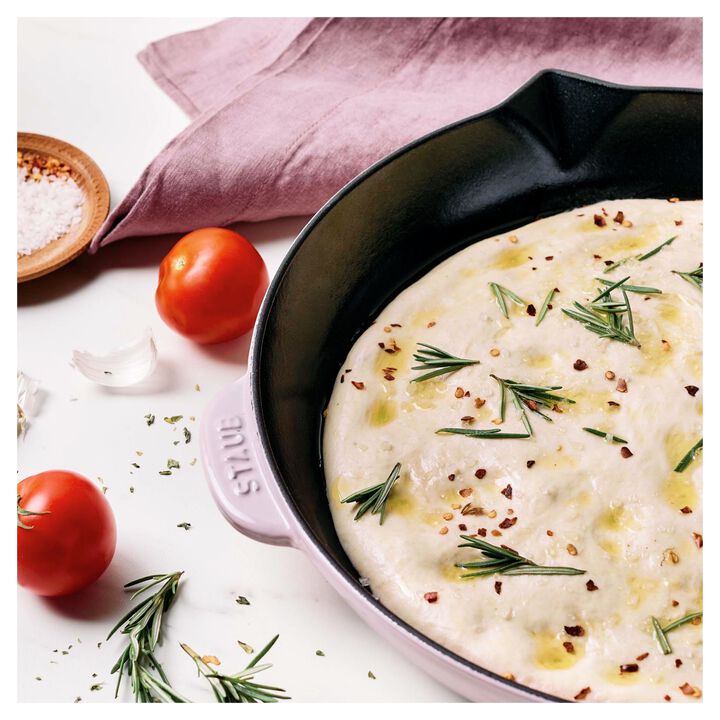 Cast Iron, 12-inch, Frying Pan, Pink Peony, large 3