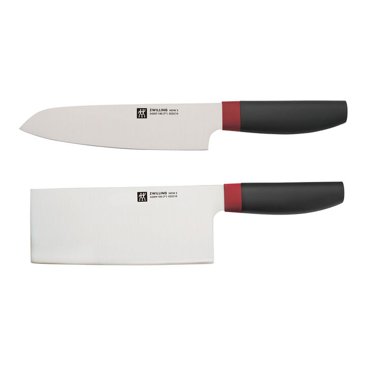 Now S, 2 Piece, Knife set, red-black, large 1