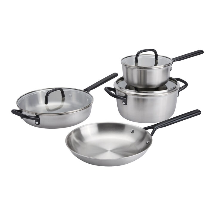 Milano Stainless Steel, 7-pc, Pots And Pans Set, large 1