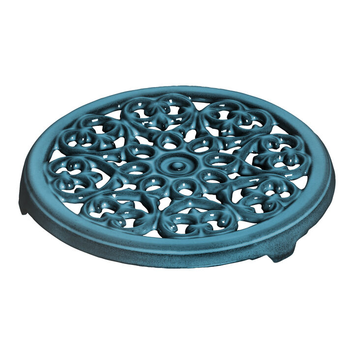 La Cocotte, Essential French Oven with lily lid and trivet 2 Piece, cast iron, large 4