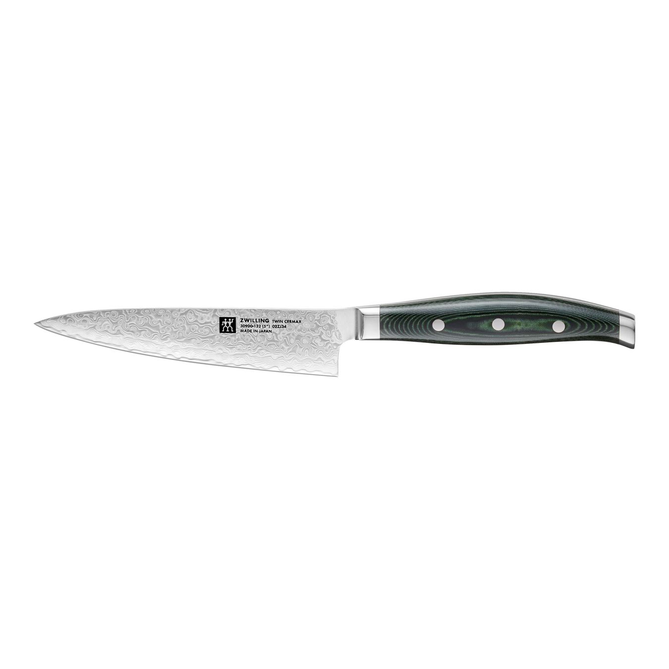 Couteau de chef compact 13 cm, Vert, Micarta,,large 1