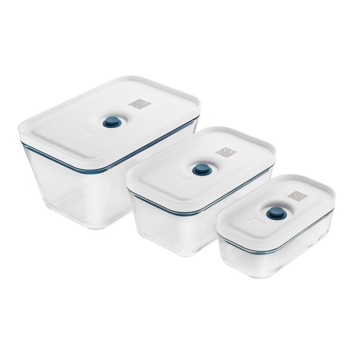 Fresh & Save, S/M/L / 3 Piece Vacuum box set, glass, la-mer, large 1