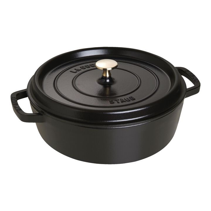 La Cocotte, Cocotte bas 26 cm / 4 l, Rond, Noir, large 1