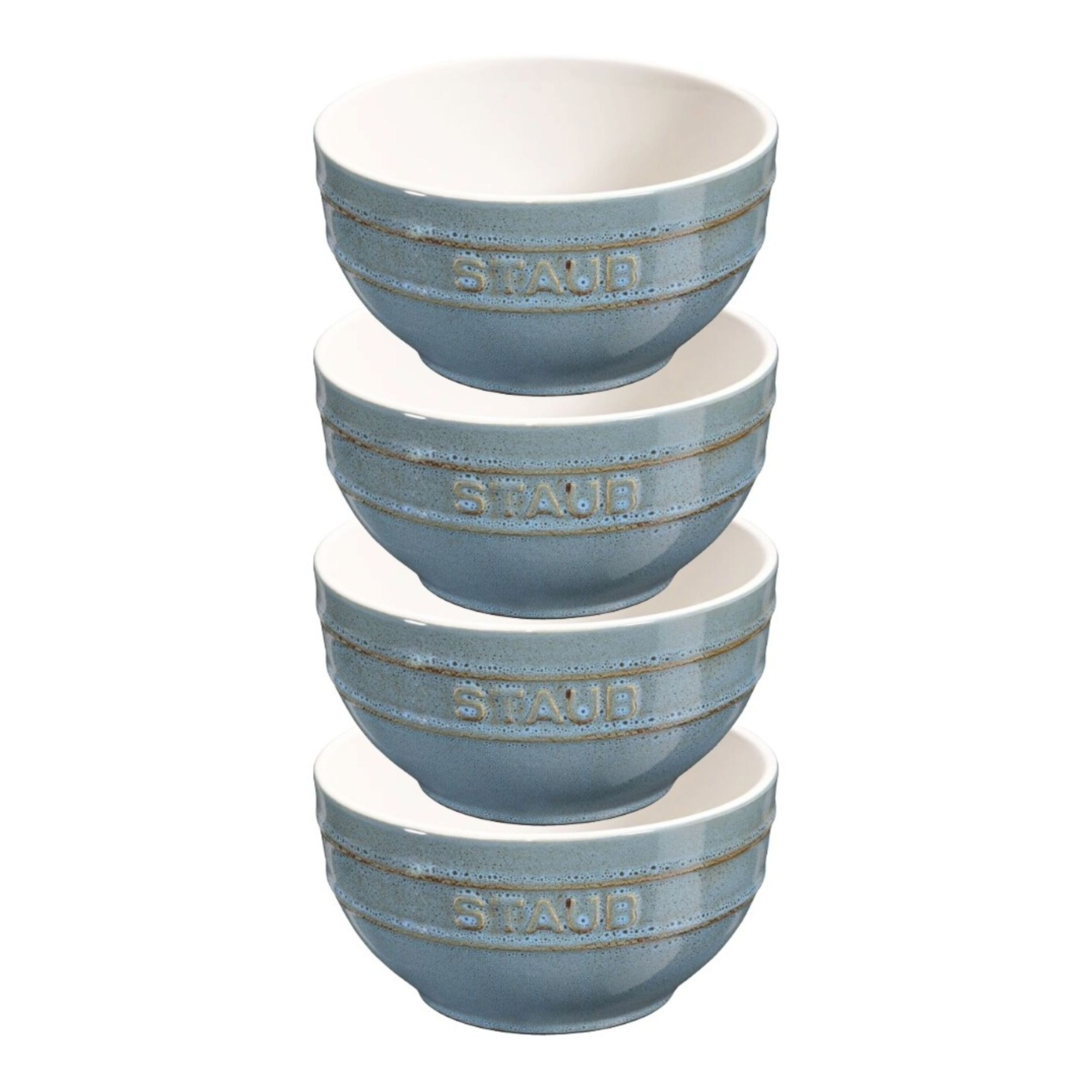 Staub Ceramique Kommenset 12cm / 4-delig, Antiek turquoise - Ceramique - Staub