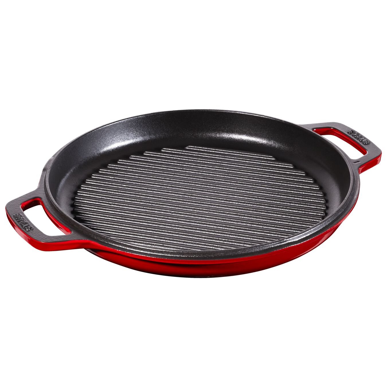 6 l cast iron round Braise + Grill, cherry - Visual Imperfections,,large 2
