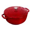 3.6 l cast iron round Winter Essential French Oven, cherry - Visual Imperfections,,large