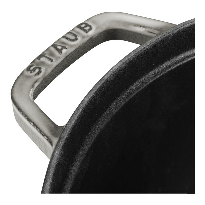 鋳物ホーロー鍋, ピコ・ココット 20 cm, ラウンド, グレー, 鋳鉄, large 4