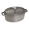 6.75 l cast iron oval Cocotte, graphite-grey - Visual Imperfections,,large
