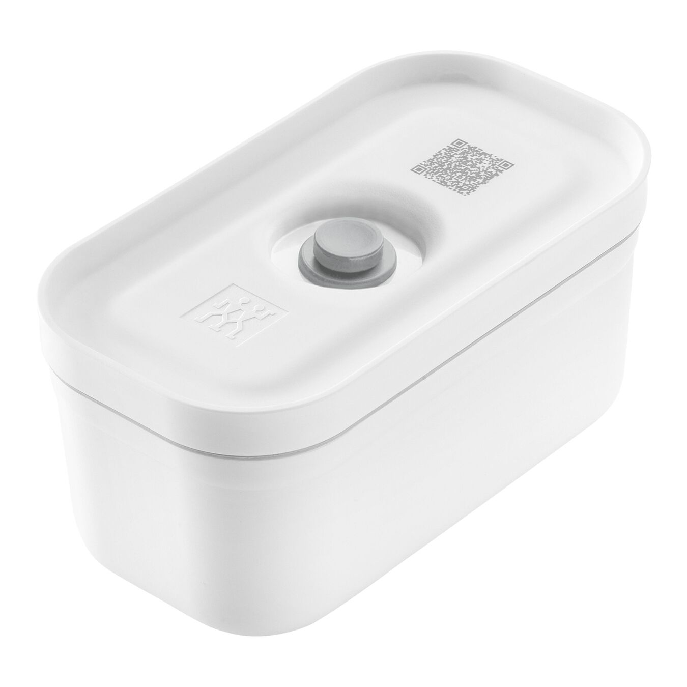 small Vacuum lunch box, plastic, white-grey,,large 1