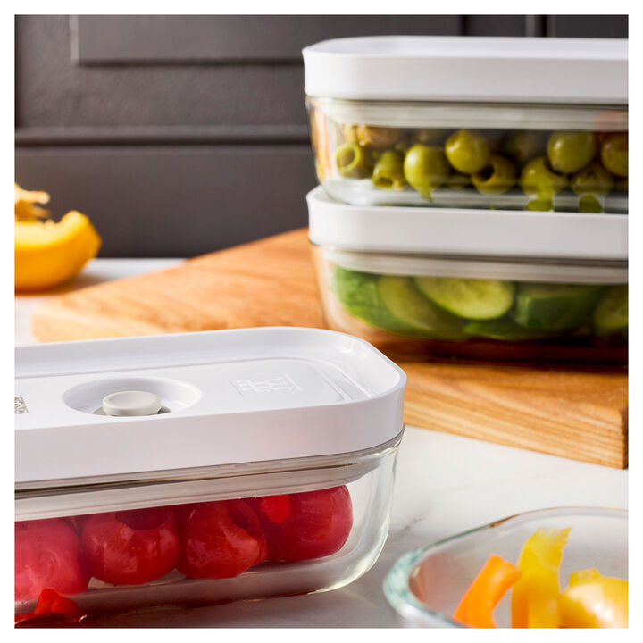 Fresh & Save, S / 4-pc, Vacuum Box Set, Glass, Grey, large 4