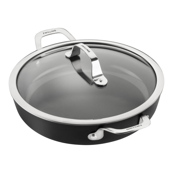 Elaro, 28 cm Ceramic Titanium Serving pan with glass lid, large 2