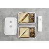 Fresh & Save, L Flat, Vacuum Lunch Box, Plastic, White-grey, small 10
