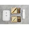 Lunch box sous-vide L plate, Plastique, Blanc-Gris,,large