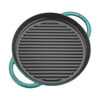 Cast Iron - Grill Pans, 10-inch, Round Double Handle Pure Grill, Turquoise, small 2
