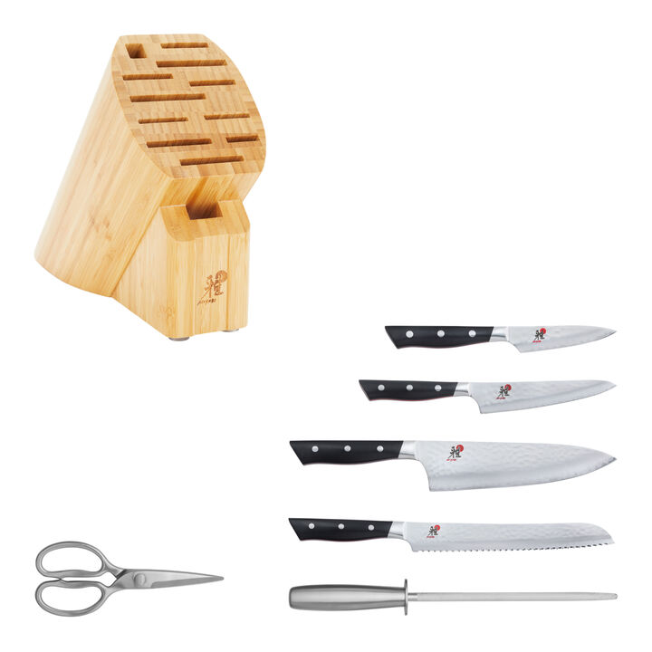 HISHO, 7-pc, Knife block set, large 3