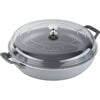12-inch, Braiser with Glass Lid, graphite grey,,large