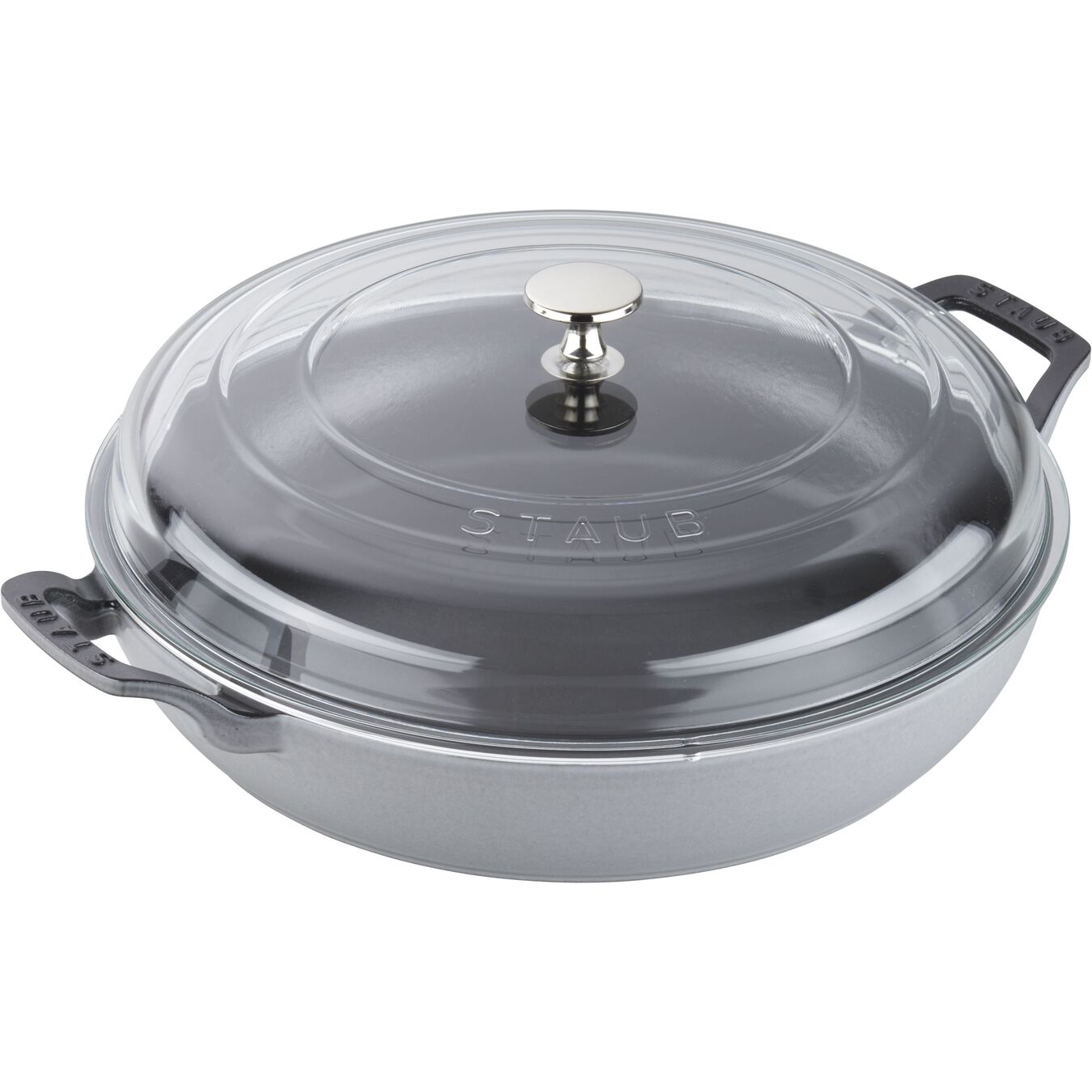 12-inch, Braiser with Glass Lid, graphite grey,,large 3