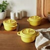 Ceramic - Minis, 3-pc, Mini Round Cocotte Set, Citron, small 2