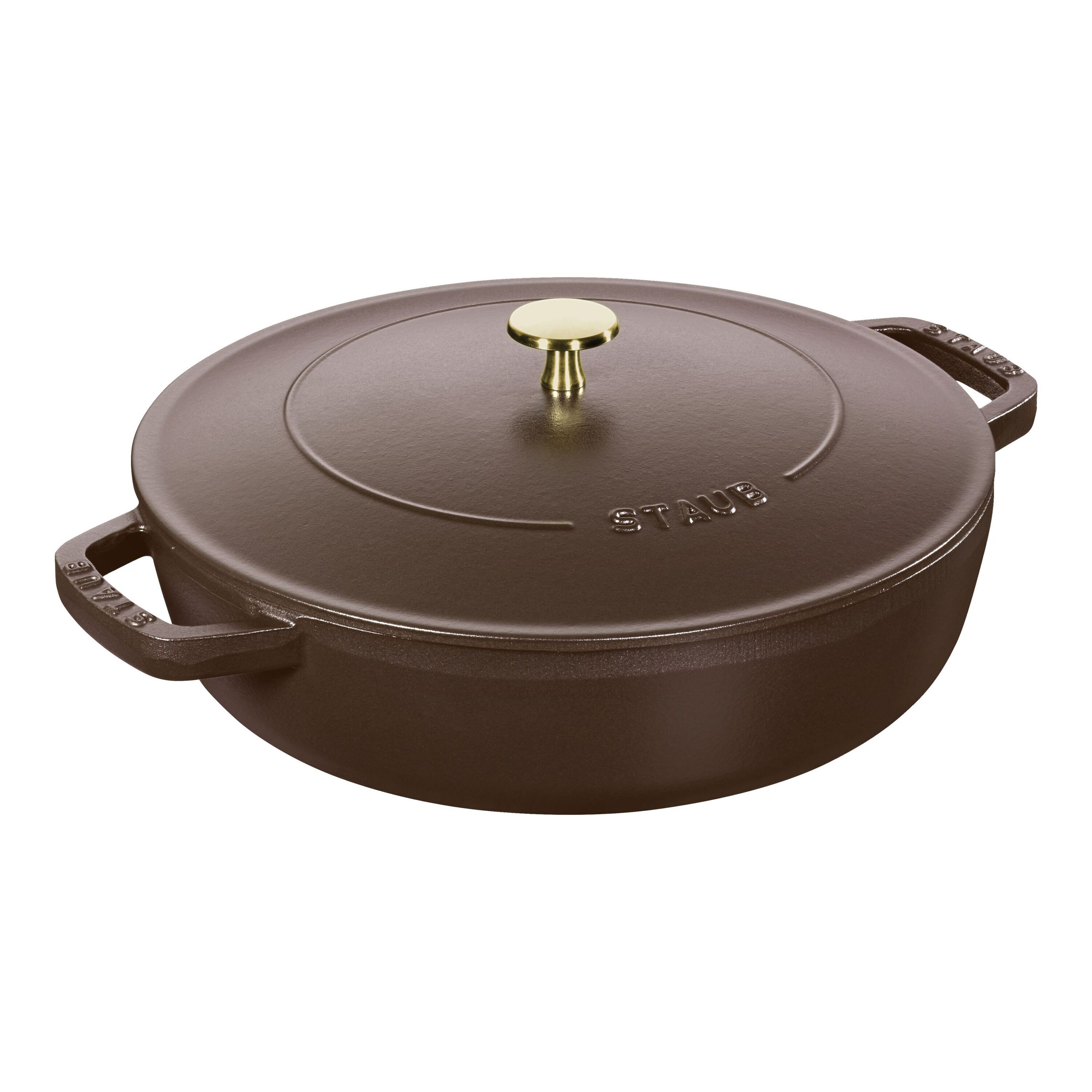 Staub Braisers Schmorpfanne Chistera 24 cm, rund, Chocolate, Gusseisen