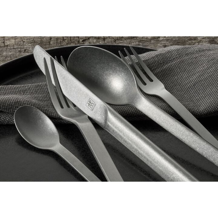 Minimale (matted), 60-pz., Set di posate da degustazione vintage, argento, large 2