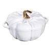 Cast Iron - Specialty Shaped Cocottes, 3.75 qt, Pumpkin, Cocotte, White, small 1