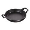 6-inch, round, Gratin Baking Dish, black matte,,large