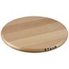 23 cm round Beech Trivet magnetic brown,,large
