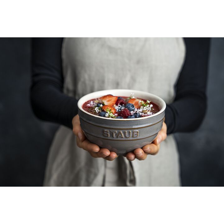 Ceramique, Schüssel 14 cm, rund, Antik-Grau, Keramik, large 3