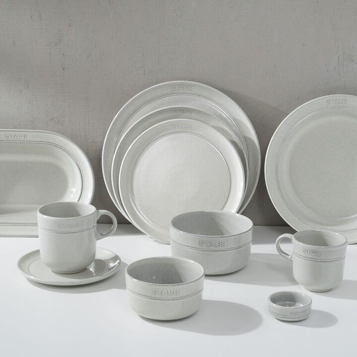 Set de platos planos 26 cm, 6-pzs, cerámica, blanco trufa, large 2