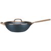 Forte Plus, 30 cm, Wok med glaslock, Bl&aring;, small 2