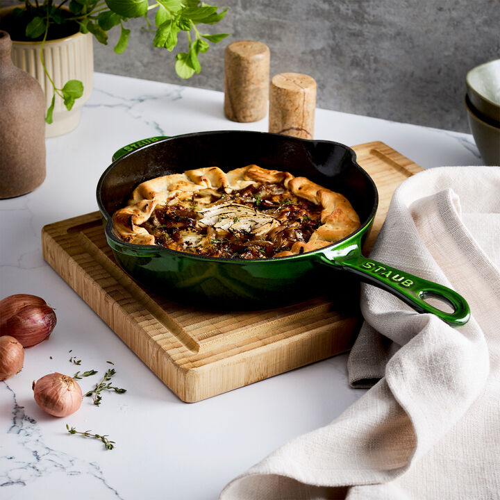 Cast Iron - Fry Pans/ Skillets, 8.5-inch, Traditional Deep Skillet, Basil, large 2