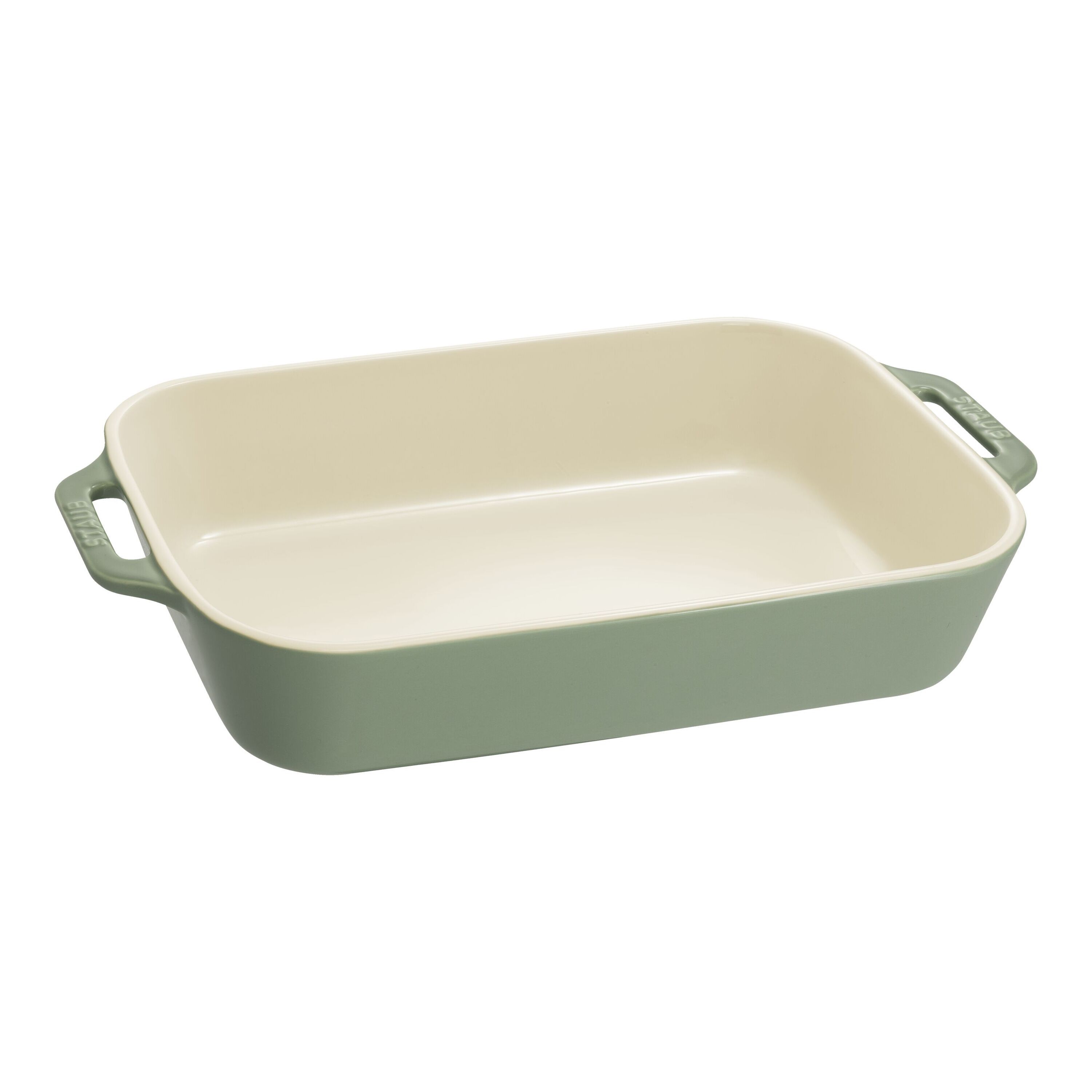 Staub Ceramique 4.4 l ceramic rectangular Oven dish, eucalyptus