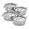 4-pc Mini Dutch Oven Set , 18/10 Stainless Steel ,,large