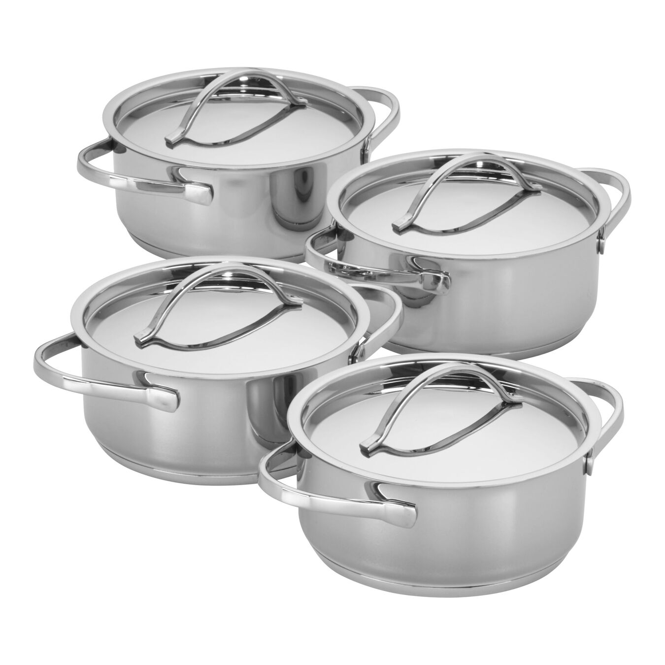 4-pc Mini Dutch Oven Set , 18/10 Stainless Steel ,,large 1