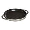 Cast Iron - Grill Pans, 10-inch, Round Double Handle Pure Grill, Graphite Grey, small 1