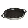 Grill Pans, 26 cm cast iron round Pure grill, graphite-grey, small 1