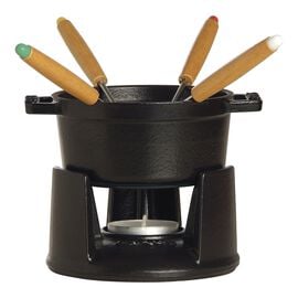 Staub La fondue, Service à fondue 10 cm, Noir