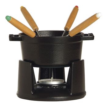 Juego de fondue 10 cm, Negro,,large 1