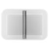 large Vacuum lunch box, plastic, semitransparent-grey,,large