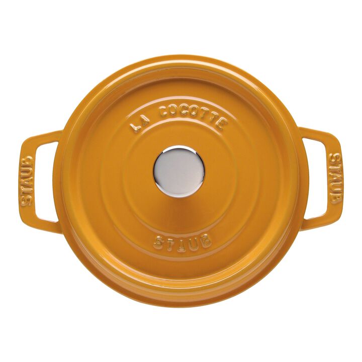 La Cocotte, Gryta 24 cm / 3,7 l, Rund, Senap, Gjutjärn, large 1