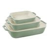 Ceramic - Rectangular Baking Dishes/ Gratins, 3-pc, Rectangular Baking Dish Set, Eucalyptus, small 1