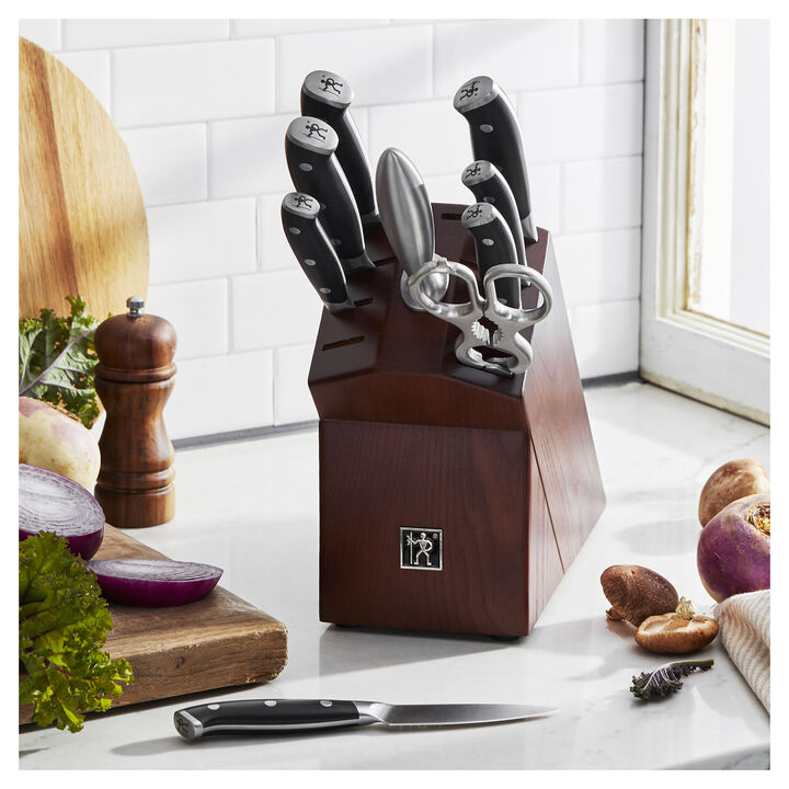 Compass, 10 Piece, Knife block set, black, large 2