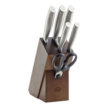 Set di coltelli con ceppo - 7-pz., marrone,,large 1