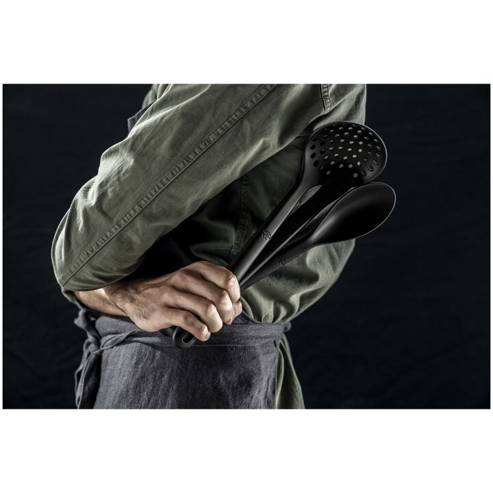 Nero, 31 cm silicone Skimming ladle, black, large 4