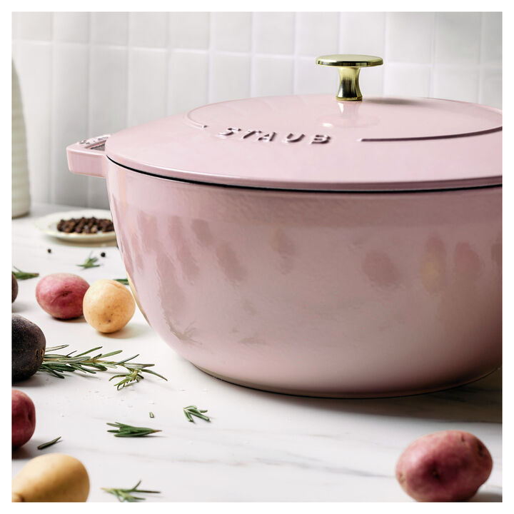 Cast Iron, 5.25 qt, Essential French Oven, Pink Peony, large 2